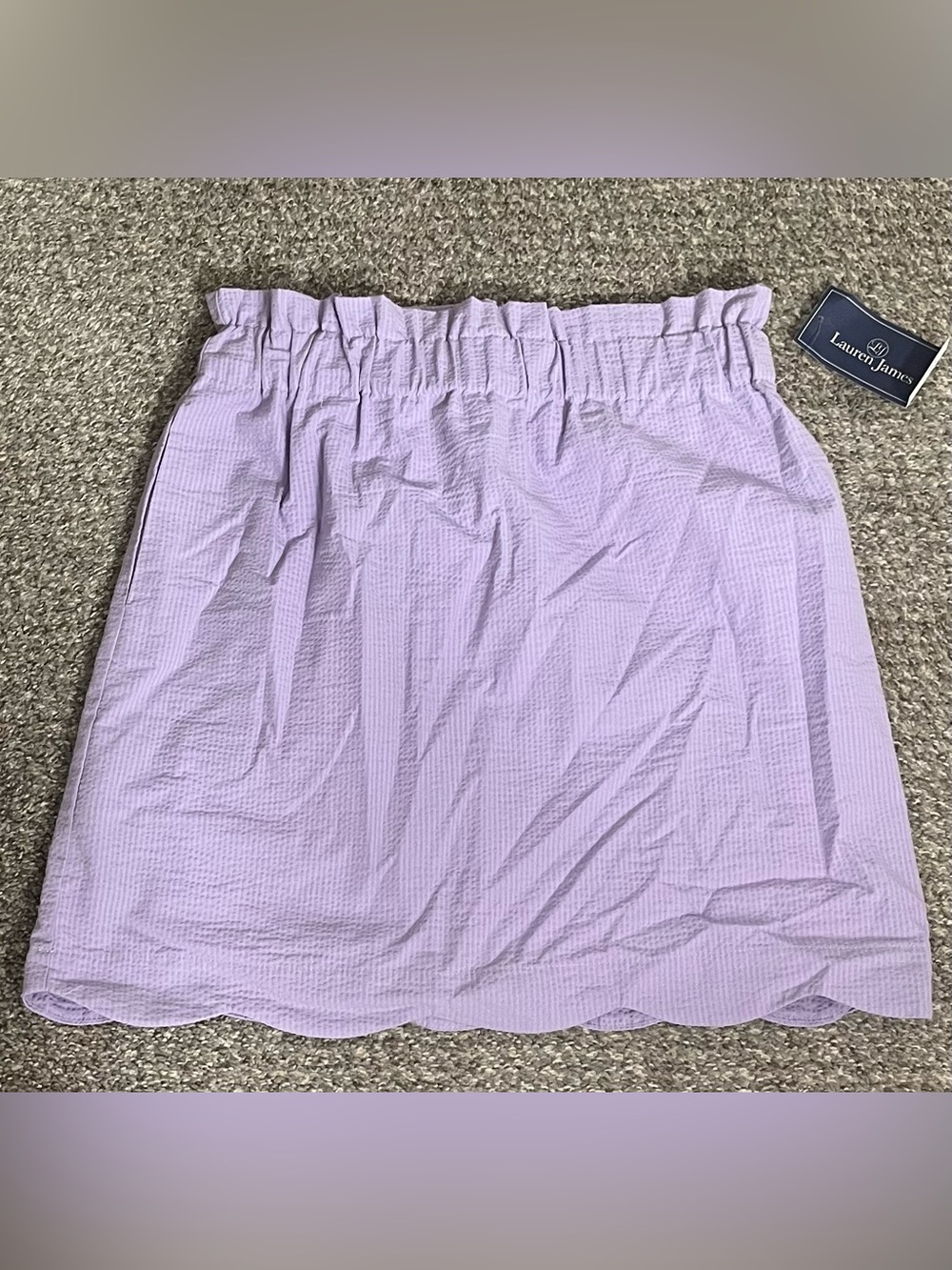 Lauren James Scallop Solid Skirt